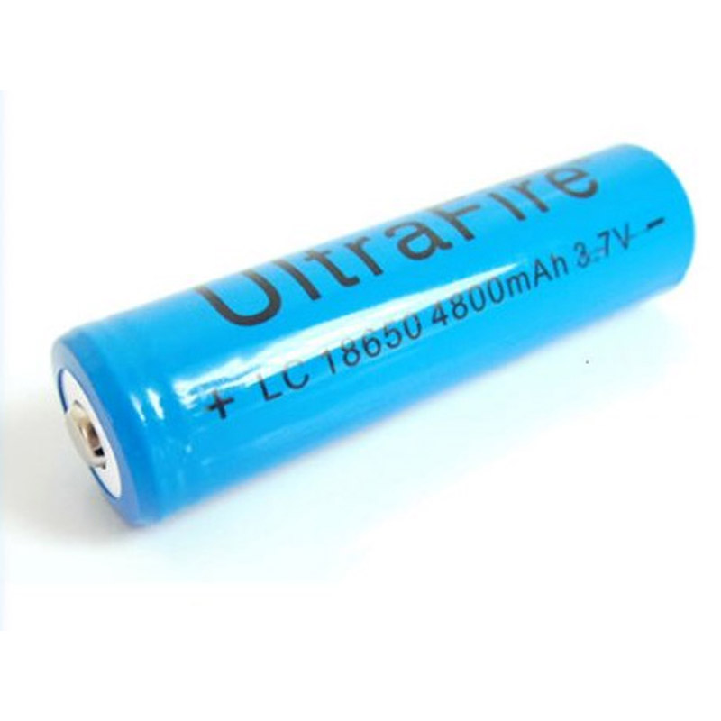 1PC 18650 UltraFire Battery 4800mAh (Rechargeable button top Li-ion with PCB protection)