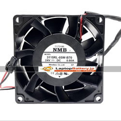 NMB-MAT 3115RL-05W-B70 8038 24V 0.80A Frequency Converter Large Air Cooling Fan 2-Wire