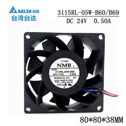 Brand New 8038 NMB-MAT 3115RL-05W-B69/B60 24V 0.5 3-Wire Cooling Fan