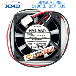 NMB-MAT 2406KL-05W-B39 24V 0.08A 60*60*15MM 3-Wire B2-Plug NMB-MAT Cooling Fan