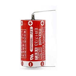 2 X MAXELL ER17/33 3.6V PLC Battery Lithium Battery With Plug (Replce ER17330V) Fillet weld leg Type