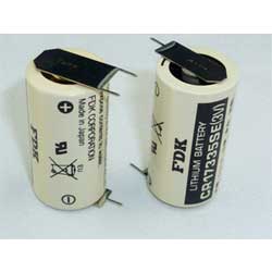 2 x SANYO/FDK CR14250SE 3V PLC Battery With 3 Fillet Weld Legs