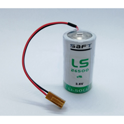 Brand New France SAFT LS26500 Lithium 3.6V 7.7A C Type PLC Battery With 2-Pin Connector